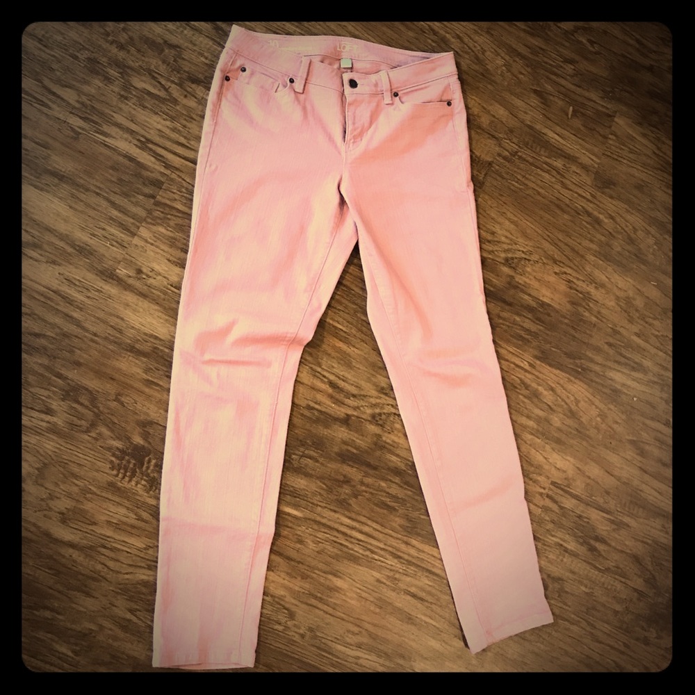 LOFT Modern Skinny Jeans, dusty pink, sz 10